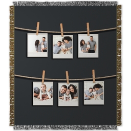50x60 Photo Woven Throw with Chalkboard Memories design