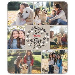 50x60 Sherpa Fleece Photo Blanket with Running To Greet You design