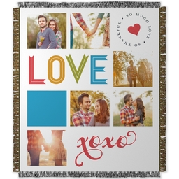 50x60 Photo Woven Throw with So Much Love design