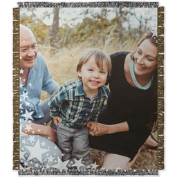 50x60 Photo Woven Throw with Starlight design