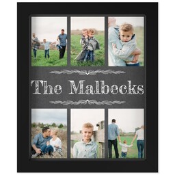 8x10 Photo Canvas With Contemporary Frame with Chalkboard Family Name design