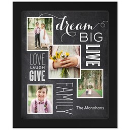8x10 Photo Canvas With Contemporary Frame with Dream Big Collage design