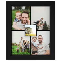 8x10 Photo Canvas With Contemporary Frame with Five Segments Black design
