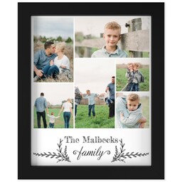 8x10 Photo Canvas With Contemporary Frame with Laurel design