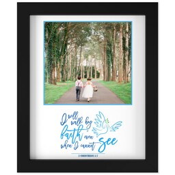 8x10 Photo Canvas With Contemporary Frame with Walk By Faith design