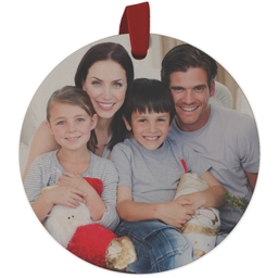 Maple Ornament - Round with Full Photo design