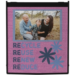 Reusable Shopping Bags with Recycle Fabric Pink design