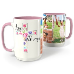 Pink Photo Mug, 15oz with Love Always design