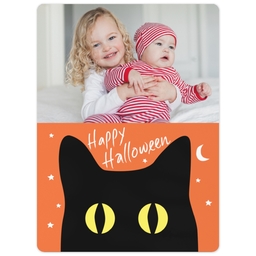 3x4 Photo Magnet with Spooky Black Cat design