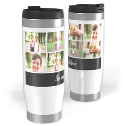 14oz Personalized Travel Tumbler with Chalkboard Bar design