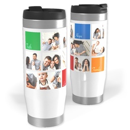 14oz Personalized Travel Tumbler with Family Values design