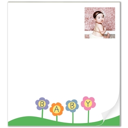 Notepad with Baby Flowers design