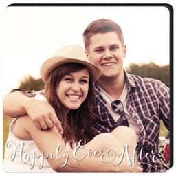 High Gloss Easel Print 5x5 with Happily Ever After design