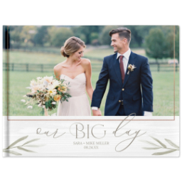 8x11 Linen Cover Photo Book with Big Day design