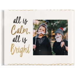 5x7 Hard Cover Photo Book with Christmas Gold design