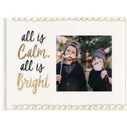 8x11 Layflat Photo Book with Christmas Gold design