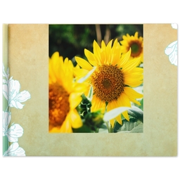 5x7 Hard Cover Photo Book with Floral Serenity Memory Book design