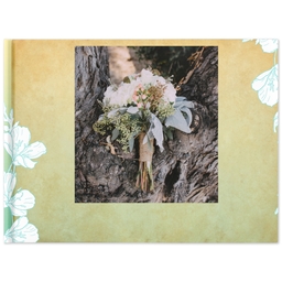 8x11 Layflat Photo Book with Floral Serenity Memory Book design