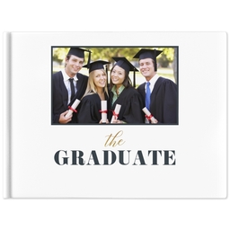 Same-Day 8x11 Hard Cover Photo Book with Graduation Time design