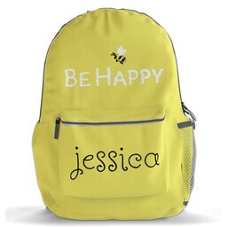 Photo Backpacks with Be Happy design