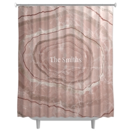 Photo Shower Curtain with Geode Monogram design