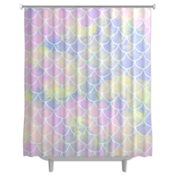 Photo Shower Curtain with Mermaid Scales design