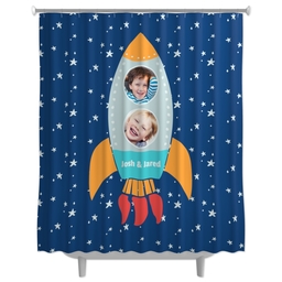 Photo Shower Curtain with Rocket design