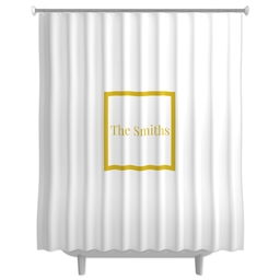Photo Shower Curtain with Simple Border design