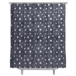 Photo Shower Curtain with Starry Clouds design