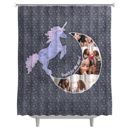 Photo Shower Curtain with Unicorn Moon design