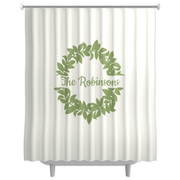 Photo Shower Curtain with Wreath design