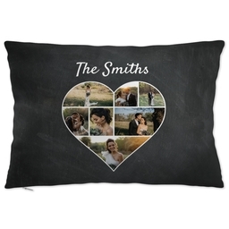14x20 Throw Pillow with Heart Chalkboard Collage design
