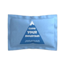 Microfiber Photo Pillow Sham, Standard with Climb Your Mountain design