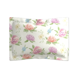 Microfiber Photo Pillow Sham, Standard with Cream Floral design