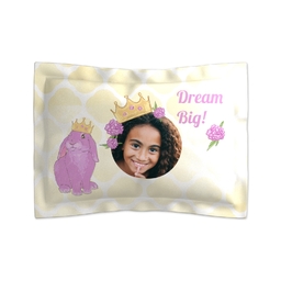 Microfiber Photo Pillow Sham, Standard with Princess Bunny - Dream Big design