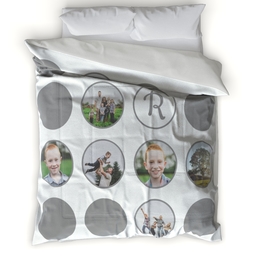Microfiber Photo Comforter, Twin with Spots Photo Monogram design