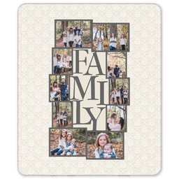 50x60 Sherpa Fleece Photo Blanket with All About Family design
