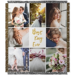 50x60 Photo Woven Throw with Best Day Ever design