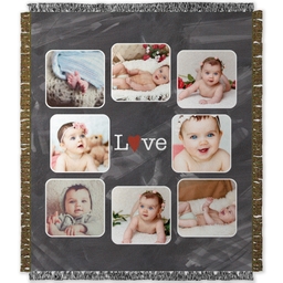 50x60 Photo Woven Throw with Modern Love design