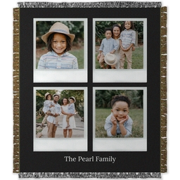 50x60 Photo Woven Throw with Snapshot Collage design