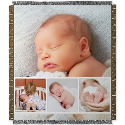 50x60 Photo Woven Throw with Triptych design