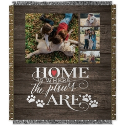 50x60 Photo Woven Throw with A Pet's Love design
