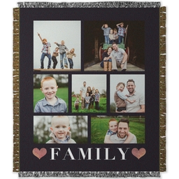 50x60 Photo Woven Throw with Family Collage design