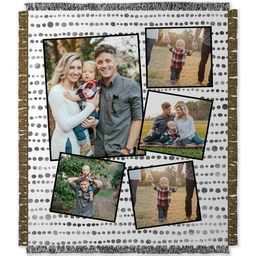 50x60 Photo Woven Throw with Modern Collage design
