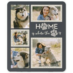 50x60 Sherpa Fleece Photo Blanket with Where the Paw is design