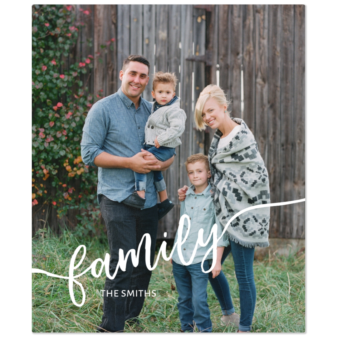 Photo Blankets Family Script Walmart Photo