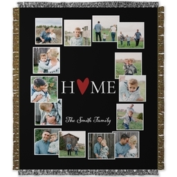 50x60 Photo Woven Throw with Home design