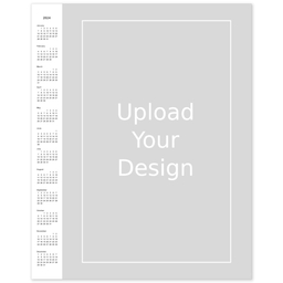 Poster Calendar, 16x20, Matte Photo Paper with 2024 Calendar Poster: Upload Your Design design