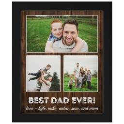8x10 Photo Canvas With Contemporary Frame with Best Dad Ever design