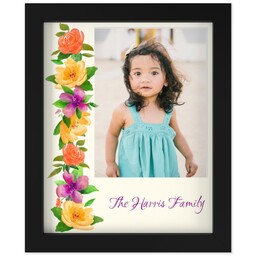 8x10 Photo Canvas With Contemporary Frame with Flower Garland design